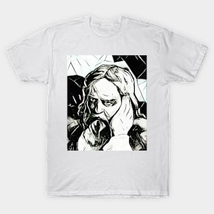 Snorri Sturluson Black and White Portrait | Snorri Sturluson Artwork 3 T-Shirt